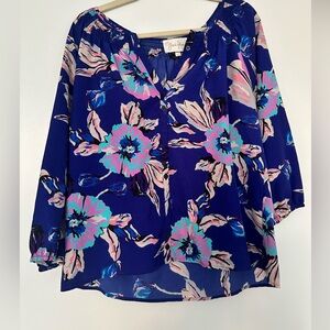 Yumi Kim - Purple Floral Blouse - Size M - Used/ Great Condition
